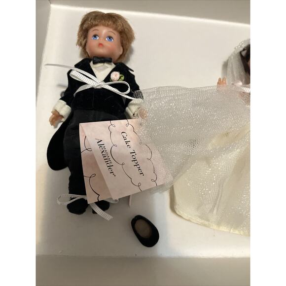 2002 Madame Alexander Cake Topper Bride Doll & Groom Doll NEW - Picture 9 of 10